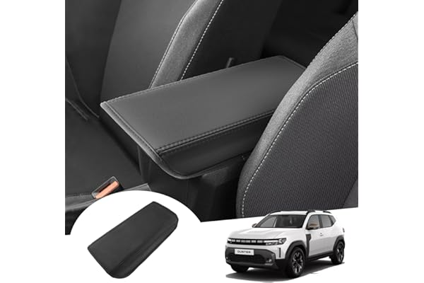 GAFAT Nouveau Dacia Duster 3 2024 2025 2026 Housse d'Accoudoir Central, Dacia Duster III 2025 Protection Accoudoir Console Central, Rembourrage en Cuir PU Microfibre, Dacia Duster 3 Accessoires