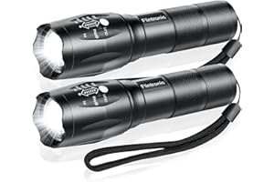 flintronic latarki LED, 2 sztuki, 2000 lumenów, wodoodporna latarka ręczna, 5 trybów, mini latarka, zoom, superjasna taktyczna latarka dla dzieci, prezent, wędkarstwo, oświetlenie awaryjne, prezent