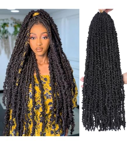8 stuks korte kunstlokken gehaakt haar, 120 strengen 30 cm, zachte lokken golvende dreadlocks gehaakt natuurlijk voorgelopen gehaakt haar voor zwarte vrouwen (30 cm (verpakking van 8), 1B