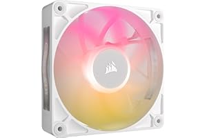 CORSAIR iCUE Link RX120 MAX RGB 120 mm PWM Ventilador Grueso – Alta Presión Estática – Rodamiento Magnético de Cúpula – Ventilador Individual – Blanco