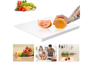 GEANANAO Acryl Schneidebretter Mit Anschlagkante für die Küchentheke, Durchsichtige Schneidematten, BPA-Free, Rutschfestes