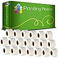 Printing Pleasure 20 x 99010 Compatible Address Labels Rolls for LabelWriter & Seiko Label Printers | 28mm x 89mm | 130 Labels per Roll