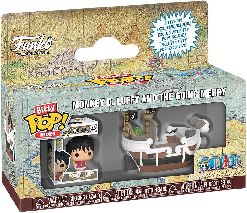 Funko Bitty Pop! Ride: One Piece - Going Merry w/Luffy - Figura de Vinilo Coleccionable - Idea de Regalo - Mercancía Oficial - Juguetes para niños y Adultos - Figura Modelo para coleccionistas