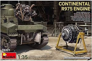 Miniart MA35321 Modellino Veicolo da Guerra In Plastica da Montare, Continental R975 Engine, Scala 1:35