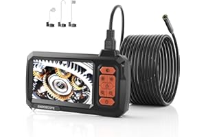 LTSKY Endoscopio industrial semirrígido 10 m, pantalla IPS 4,3 pulgadas, HD 1080P, cámara impermeable IP67 8 mm, 8 luces LED