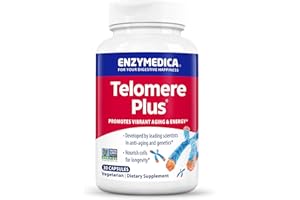 Enzymedica, Telomere Plus, Cellular Support, Dietary Supplement, 30 Capsules, Vegetarian, Gluten-Free, Soy-Free