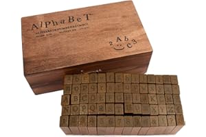 TRIXES 70 Tampons en Caoutchouc Ensemble de Lettres Majuscules et Minuscules de l'Alphabet Nombres et Symboles