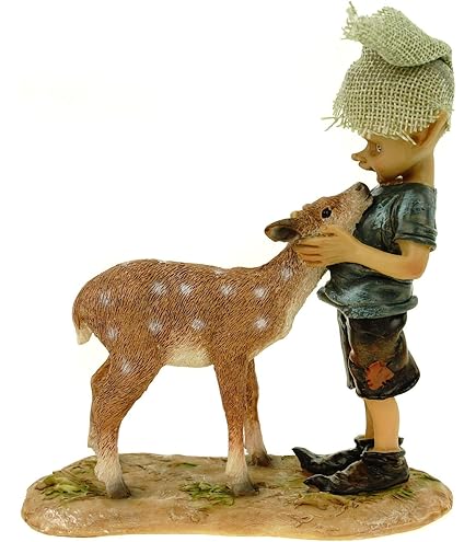 Figurine Lutin Porte-bougie - Matière Résine Peinte à La Main, Hauteur 25 Cm, Lanterne En Verre, Décoration Fantaisie