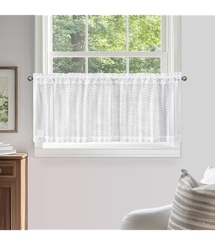 ACHIM Barnyard Fenstervorhänge Set – Burgunderrot, 147 X 61 Cm, Etage & Volant Im Bauernhausstil
