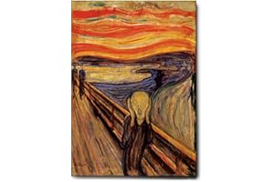 Giallobus - Quadro - Edvard Munch - L'urlo - Tela Canvas Telaio Standard - 50L x 70l cm - Pronto da appendere - Quadri moderni per la casa