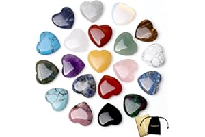 ‎XIANNVXI XIANNVXI Glücksbringer Herz Kristalle Edelsteine Set Glücksbringer Silvester Deko 2026 Mini Geschenke Kleine Weihnachtsgeschenke Valentinstag Liebe Herz Stein Glückssteine Bunte Herzen Steine Set