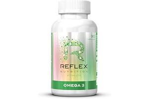 Reflex Nutrition Omega 3 Supplement Capsules 1000mg of which 330mg is EPA and 220mg is DHA (90 Caps)