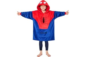 Marvel Pull Plaid Spiderman Enfant Garcon Sweat Oversize en Polaire Taille Unique