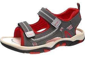 HSNA Kinder Sandalen Peeptoe Bequem Strandschuhe Jungen Sport Outdoor Sommerschuhe Gr 25-38