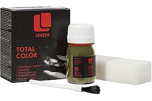 Lenzen Total Color Tinta per Pelle e Tessuti I Tintura per Scarpe e Borse I Riparare Piccoli Difetti I Crema Colorante I 25 ml