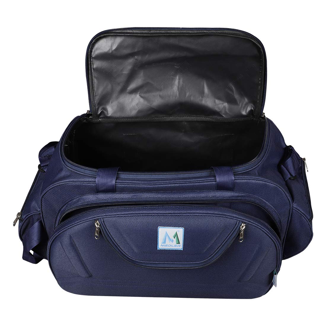 M MEDLER Epoch Nylon 55 litres Waterproof Strolley Duffle Bag- 2 Wheels - Luggage Bag - (Navy Blue) - Image 8