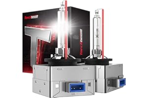 TORCHBEAM D8S D8R Xenon HID Headlight Bulbs, 25W 7000LM Bright 6000K Cool White, High Low Beam Replacement Bulb, Pack of 2