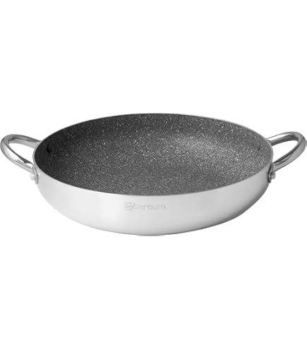 Tegame In Alluminio Antiaderente 40 Cm - Pentole Agnelli Con Maniglie - Per Cucina Professionale E Domestica - Foto 8