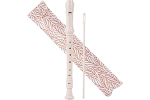 Czzmy Recorder for Children, Beginners, Soprano, German Fingering, 8-Hole Flute for Adults, Recorder with Case, Cleaning Pen and Instruction Manual (2-Gold Leaf)