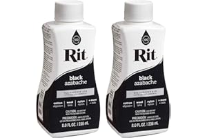 RIT Liquid Fabric Dye, Black 8 oz (Pack of 2)