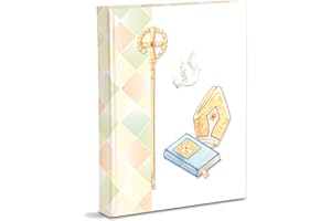 MARELI Album Fotografico Cresima 23X30 Cm 60 Pagine Bianche in Cartoncino Spesso e Resistente Intervallate da Pergamino, Colorato