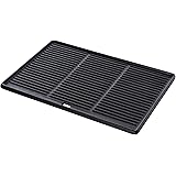 CLP Piastra in Ghisa Grill Elettrico, A Gas O Carbone I Piastra Reversibile in Ghisa Double-Face Lato Liscio + Scanalato I Di