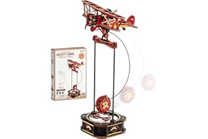 ROKR Puzzle 3D Bois Maquette en Bois a Construire Balancement gravitationnel Capitaine du Ciel,Cadeaux pour Adultes, Sky Captain MCD01