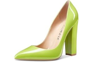 Castamere Mujer Zapatos de Tacón Puntiagudas Ancho Tacón Alto 12CM High Heels Pumps Shoes