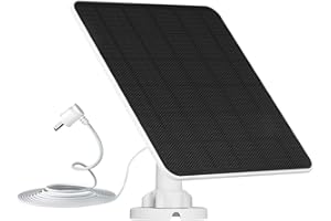 YCTECHCAM 5W Solarpanel Kompatibel mit Ring Spotlight Kamera Akku und Stick Up Cam Batterie, Solarpanel für Sicherheitskamera mit 10ft Ladekabel, Einstellbare Sicherheit Wandhalterung, IP65 Wasserdicht