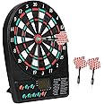 UJEAVETTE® Electronic Dart Board Soft Darts Auto Scoring Dartboard Set for Home
