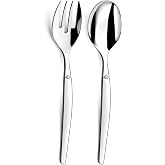 Lou Laguiole Jet 2 Salad Cutlery, Stainless 18/0, Mirror Steel | Serving Cutlery Set 18/0 Stainless Steel Mirror Finish Lengt