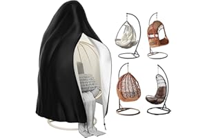 Estefanlo Egg Chair Cover Waterproof Heavy Duty Hanging Egg Chair Covers with Zipper 210D Oxford Outdoor Swing Egg Chair Cover115x190cm