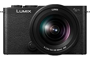 Panasonic Lumix DC-S9KE-K Videocamera Mirrorless Full Frame Open Gate per Vlogging, 24,2MP, Video 6K/4K, PDAF 779 Punti, Stabiliz. Immagine, Schermo Free-Angle, WiFi 5Ghz, Obiettivo 20-60mm, Nero
