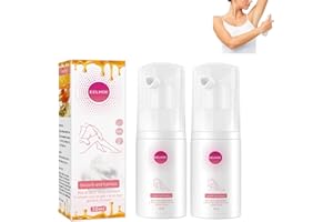 ORGRUL Honig-Mousse-Haarentfernungsspray, Sanftes Bienenwachs-Haarentfernungsschaum, Enthaarungsmittel für Gesicht und Körper, Haarentfernungsspray für Männer und Frauen (30 ml, 2 Stück)