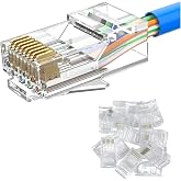MOGOOD RJ45 Cat6 Modular Unshielded 1Gbps Connector for Network Ethernet | Gold, ABS Stable transmission 1Gbps. For Router, P