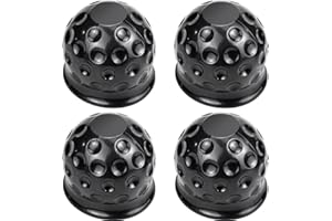 Luyoah 4 Pcs Trailer Hitch Ball Cover Universal 50mm Tow Bar Ball Cover Soft Trailer Black Rubber Towball Rubber Ball Cover for Trailer Protect