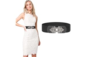 LEACOOLKEY Pasek gorsetowy dla kobiet, szeroki, elastyczny pasek do kostiumów na Halloween, sznurowany pasek w talii typu cinch do sukienek