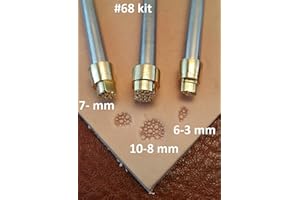 DANDS LTD Generic Schlangenhaut-Leder-Stempelwerkzeug für Lederhandwerk, Messing, #68 Set