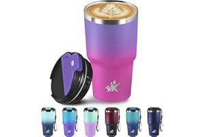 Grsta Termo Café 600ml, Vaso Termico, Taza Termica para Llevar, Cuerda Removible, Termo Para Cafe Reutilizables, Antifugas, Vaso Térmico para Cafe Frío y Caliente, Leche y Té