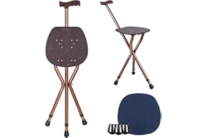 LINGTHIN Canne de siège pour Hommes d'une capacité de 120 kg, Cannes de siège Pliantes réglables en Hauteur, Canne et tabourets pour Les Adultes, Personnes âgées et en Convalescence.