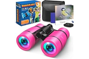 DROMLAG Binocolo Regalo Ragazze 4-12 Anni, Giochi Esterni Bambini Giardino, Rosa