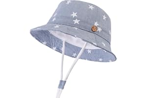 DRESHOW Unisex Baby Kleinkinder Sonnenhut Kappe Mütze Fischerhut Strandhut Kinder Baby Stern Sommerhut UV Schutz UPF 50+