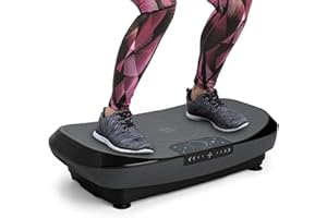 KLAR FIT Vibe 4DX Pro - Plateforme vibrante, Entraînement Polyvalent en intérieur, 8 programmes, 20 Vitesses, Minuterie jusqu'à 10Min, Ecran LCD, 300 Watts, Charge maximale de 120kg