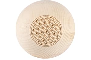 ‎MYZIRBE Zirbenkugel BLUME DES LEBENS 7cm aus Zirbenholz in Geschenkverpackung