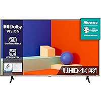 Hisense 43" UHD 4K 2023 43E63KT, Smart TV VIDAA U6, Dolby Vision, HDR 10+, Game Mode Plus, Alexa Built-in, Tuner DVB-T2/S2 HE