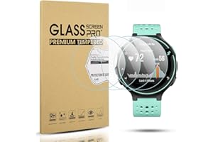 Diruite 4 Pièces Compatible avec Garmin Forerunner 220/225/230/235/620/630 Protection Écran,Haute Définition Verre Trempé pour Garmin Forerunner 235 Protecteur D'écran[Anti-Rayures][sans Bulles]