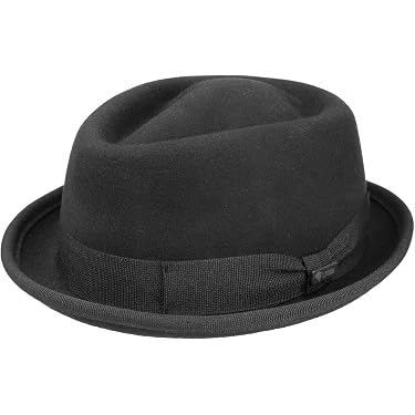 Chapeau Pork Pie Homme En Laine Mérinos, Soie Et Lin – Fabriqué En Italie, Doublure Coton, Ruban Gros Grain