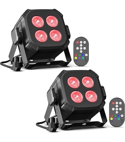 U`King 2PCS 40W LED Par accu waterdicht, RGBWA UV podiumlicht outdoor spot IP65 met afstandsbediening, ondersteunt APP, IR, 2,4 GHz draadloos voor regendagen, zwembad, bruiloft, bar, show, disco