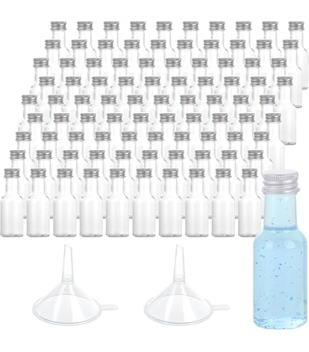 Patelai 48 Pcs Mini Glass Bottles Bulk With Caps Clear Flask Liquor Bottles Empty Alcohol Shot Bottling DIY Groomsmen Bridesmaids Valentine Wedding Gift For Vodka Beverages Whiskey Oil (100 Ml/ 3.4oz 10 thumbnail image