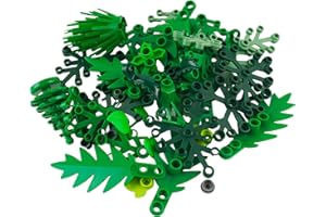 STEIN-EXPERTE Lego® 50 x rośliny i liście – nasycona zieleń dla Twojego Lego® World, idealna do ogrodów, lasów i dżungli